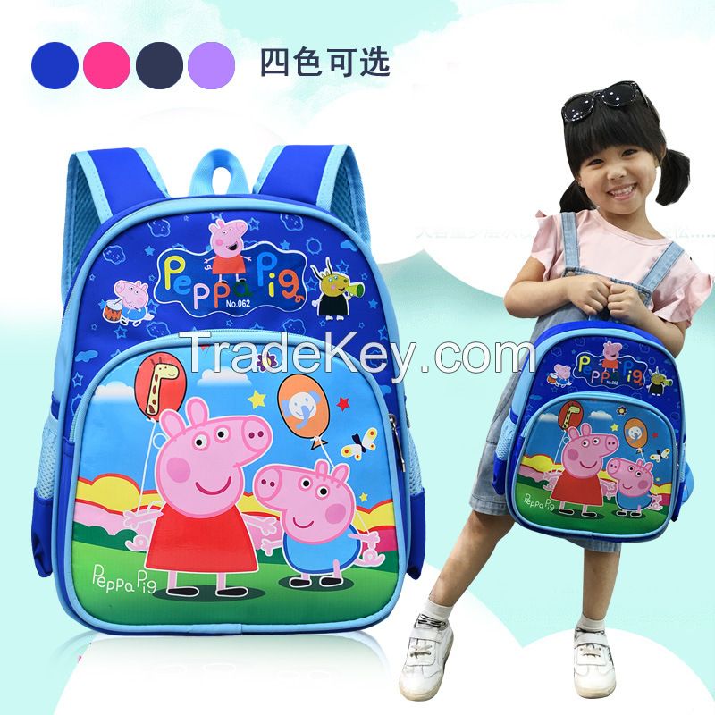 Paw patrol and peppa pig Nylon Shool Bag Zip Shoulder Strap