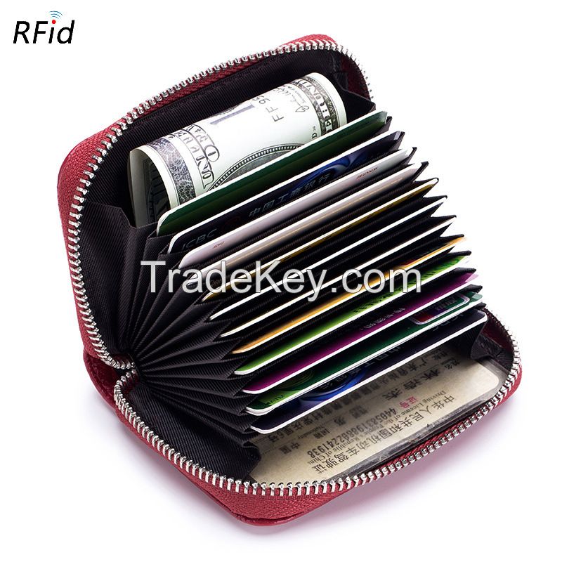 RFID Genuine Soft Leather Card Holder leather Wallet