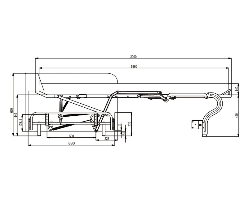 NF00# One Action sofa sleeper mechanism