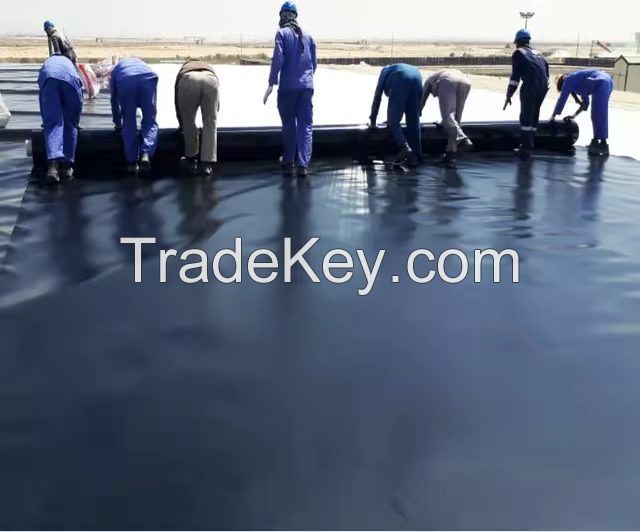 0.35mm 0.5mm 0.75mm 1mm 1.5mm 2mm 3mm geomembrane for pond ,landfill,fish farming aquaculture liner