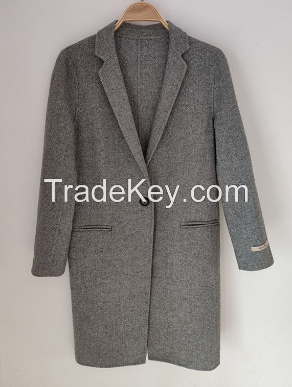 50%wool50%polyester men's woolen coat