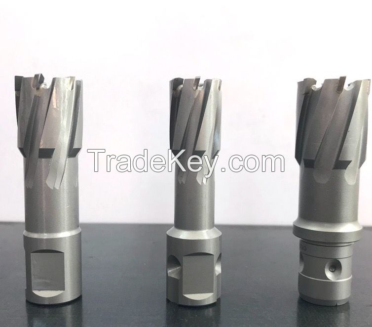 Carbide tipped magnetic core drill bit 