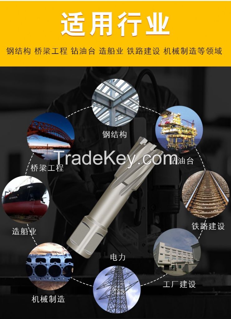 Carbide tipped magnetic core drill bit 