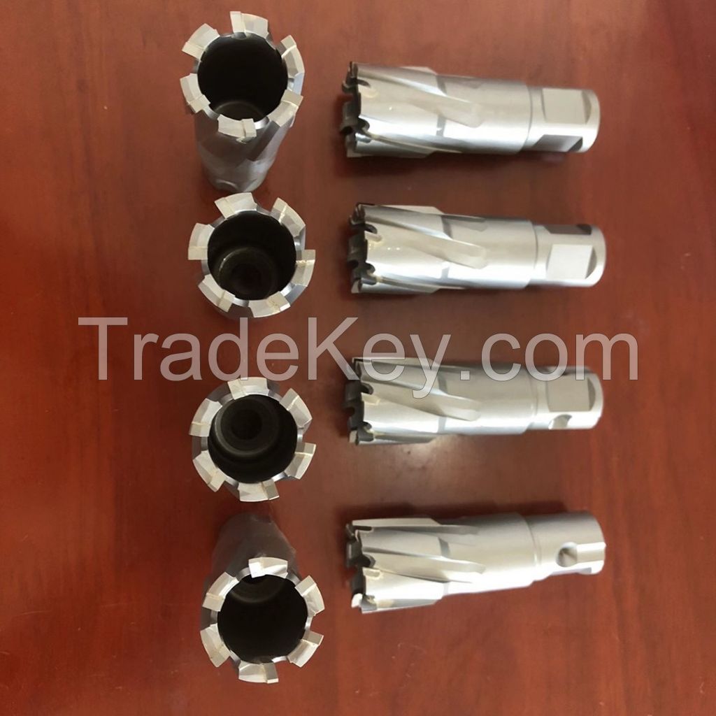 Carbide tipped magnetic core drill bit 