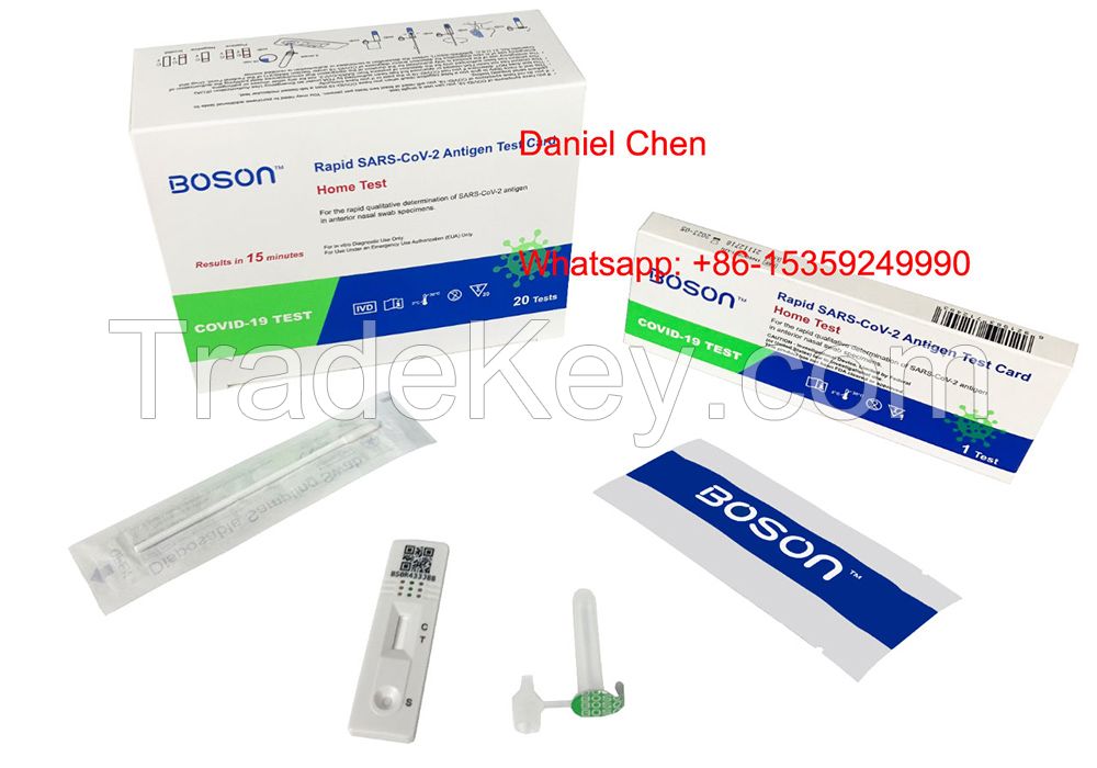 Boson The U.S. FDA EUA Rapid SARS-CoV-2 Antigen Test Card generic swab EUA Self-testing,