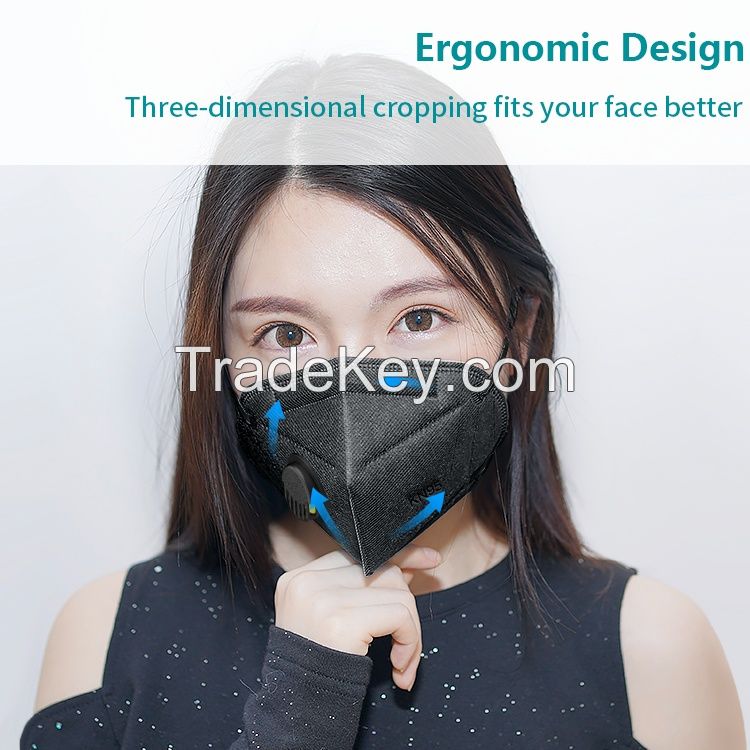 Customized made 5 ply 3D design disposable non medical KN95 face Mask wholesaler