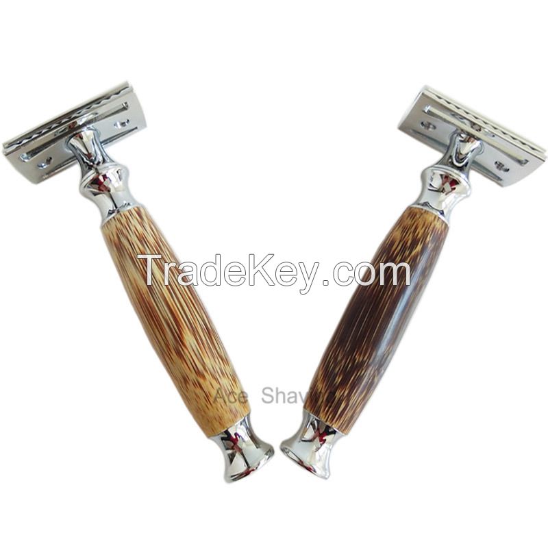 High Quality Bamboo Handle Double Edge Safety Shaving Razor