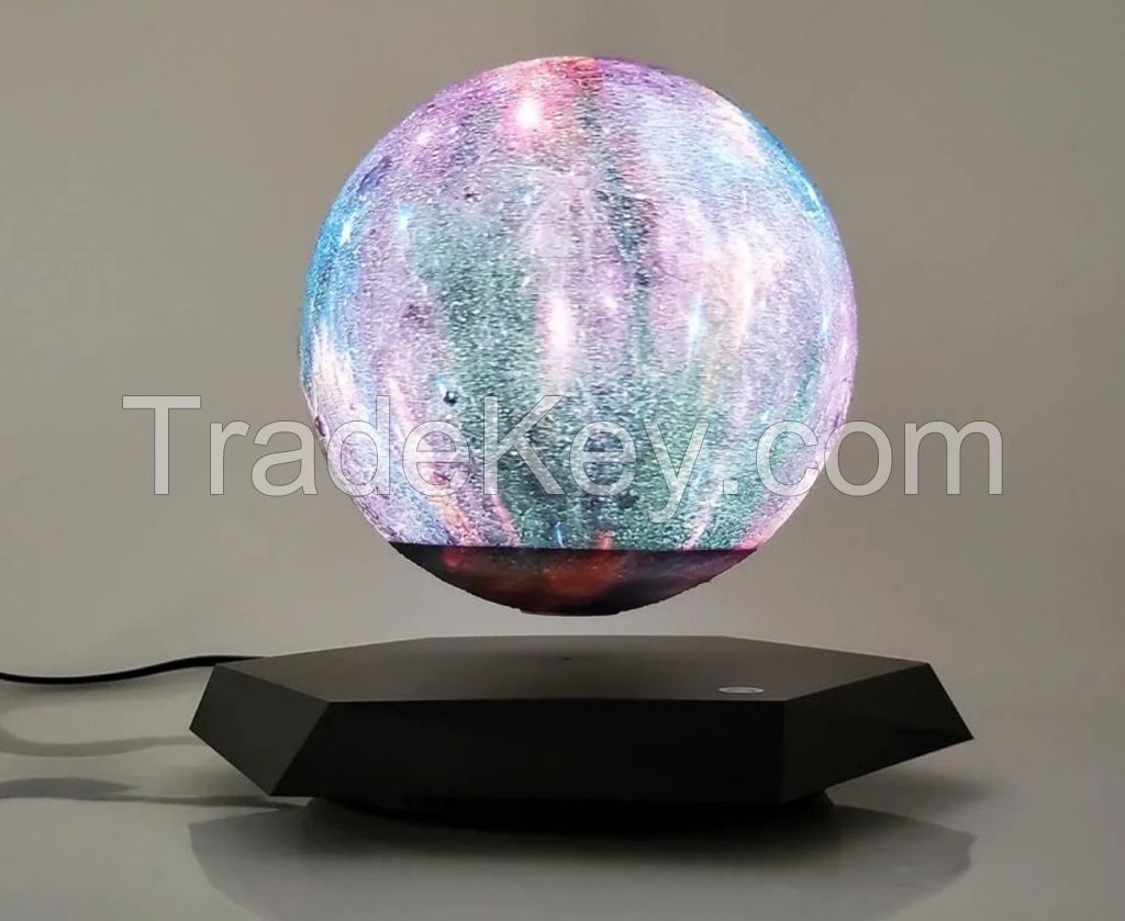 new magnetic levitation floating  galaxy starry moon lamp light bulb for christmas gift