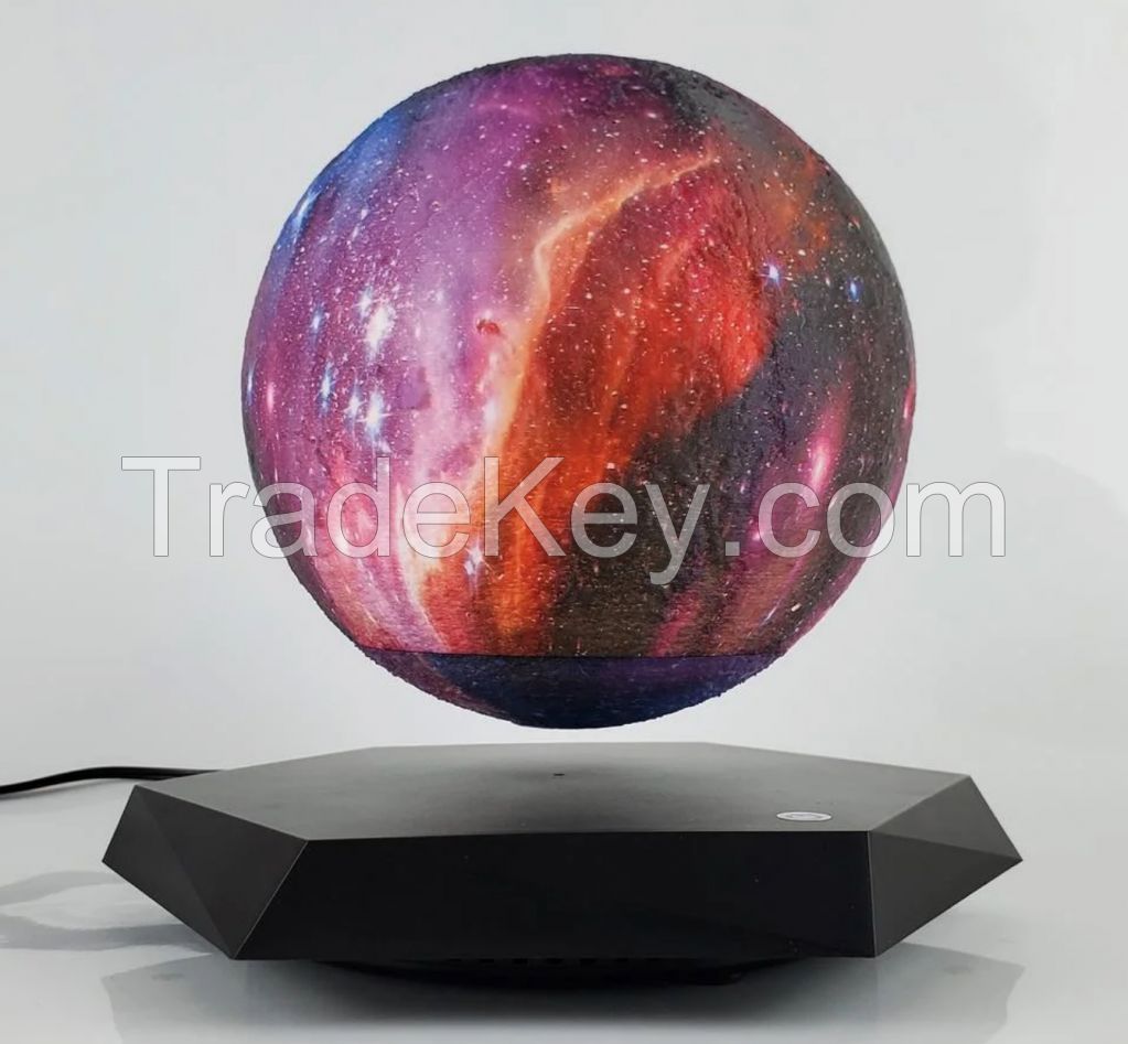 new magnetic levitation floating  galaxy starry moon lamp light bulb for christmas gift