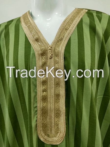 Islamic Mens Maxi Dress Muslim Arab Kaftan Jalabiya