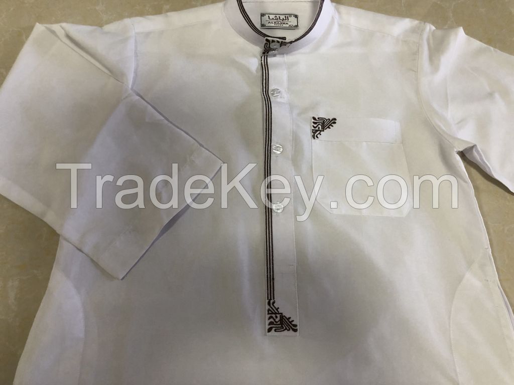 Stand Collar Open Sleeve Arabian Thobe For Men