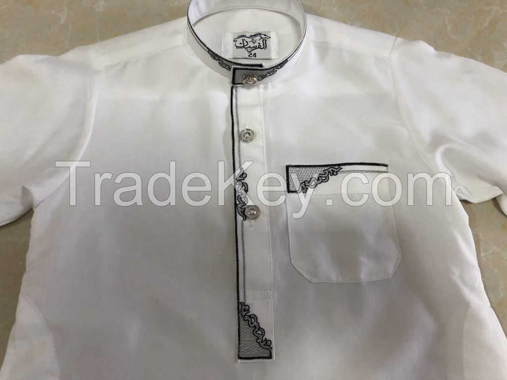 Stand Collar Open Sleeve Arabian Thobe For Men