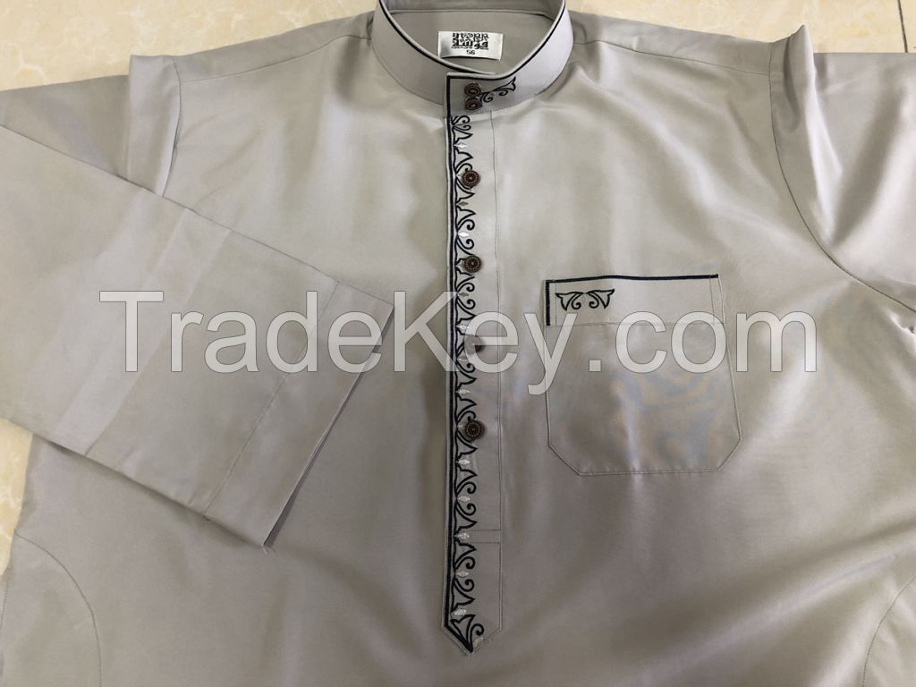 Stand Collar Open Sleeve Arabian Thobe For Men