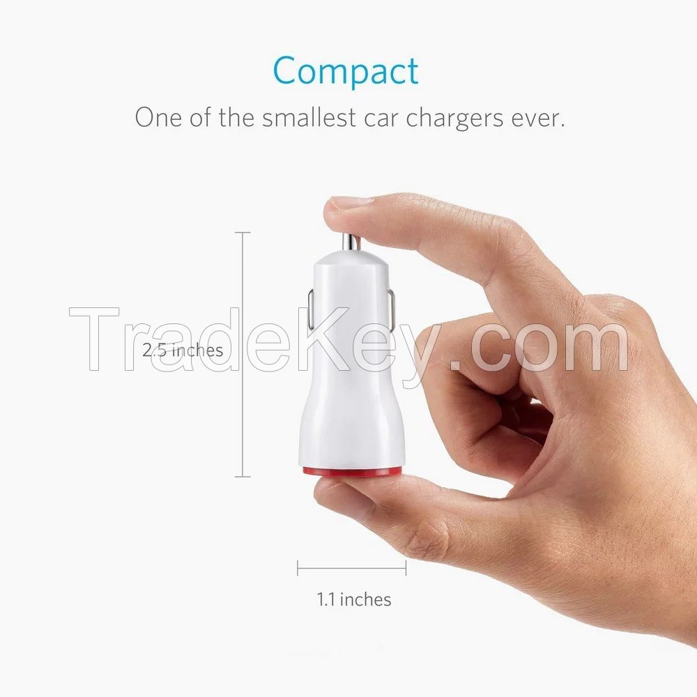 USB Car Charger Glowing LED  fast charge  Mini Car charger 4.8A mobile charger Car Lighter