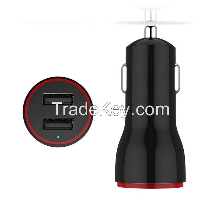 USB Car Charger Glowing LED  fast charge  Mini Car charger 4.8A mobile charger Car Lighter