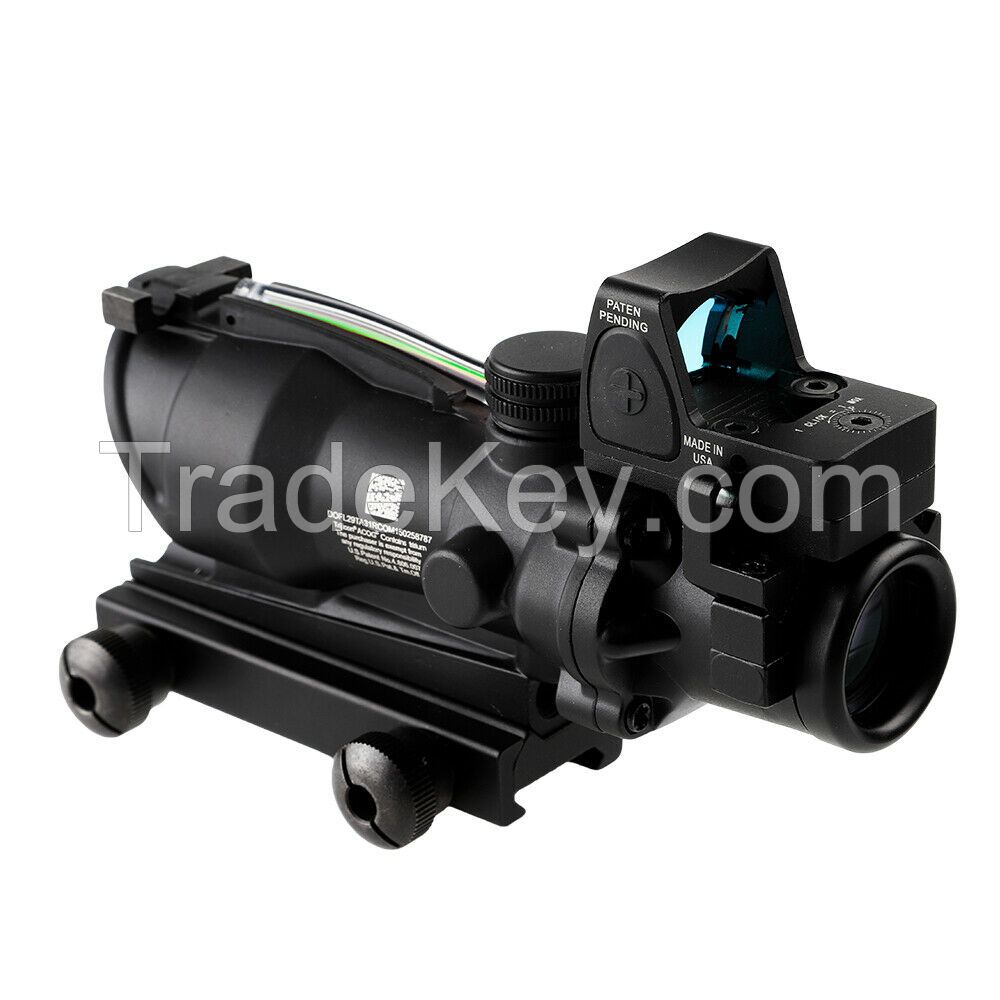 Trijicon TA31 ACOG Style 4X32 Real Fiber Source Red Illuminated Scope w/ RMR Micro Red Dot