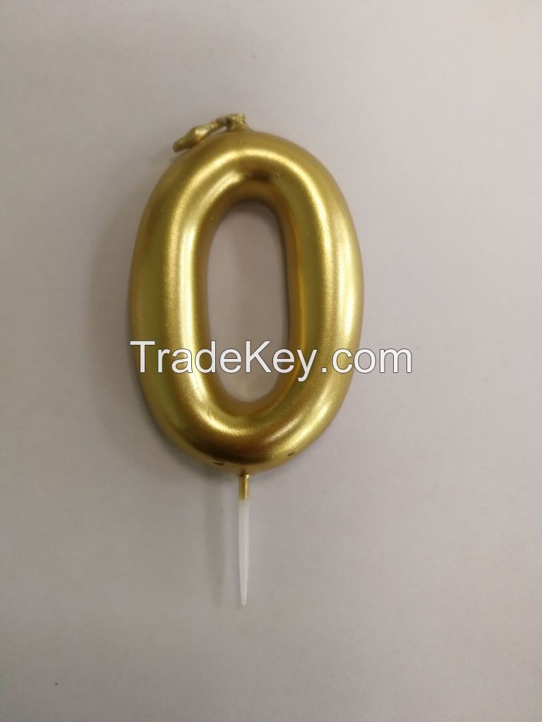 Metallic Number Birthday Pick Candles