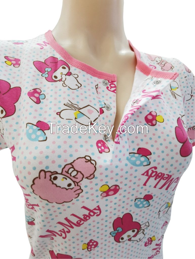 Sheep girl bodysuit with short leg/adult onesie/adult bodysuit/adult baby romper/abdl clothes/printed adult bodysuit