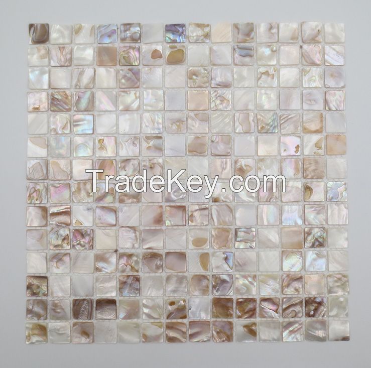  Mother of Pearl Tile Square Shell Mosaic Natural river shell wall decoration