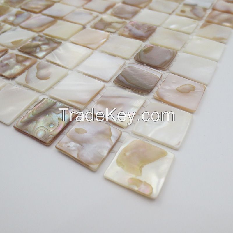  Mother of Pearl Tile Square Shell Mosaic Natural river shell wall decoration