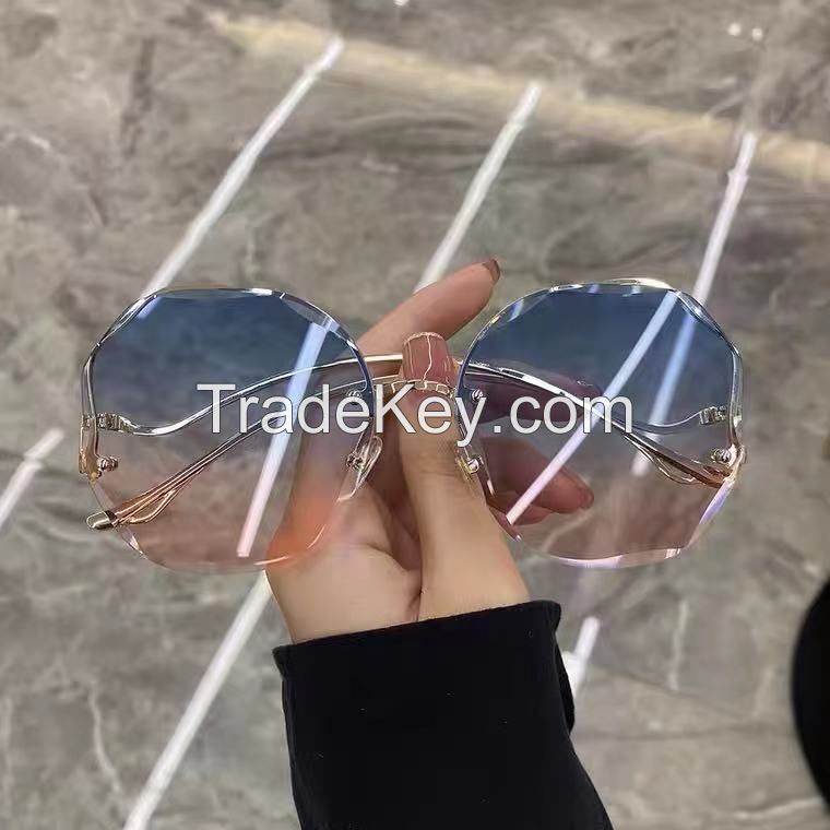 New Arrivals Unique Luxury Custom Logo Gradient Shades Sunglasses For Ladies UV400 Round Women Sunglasses