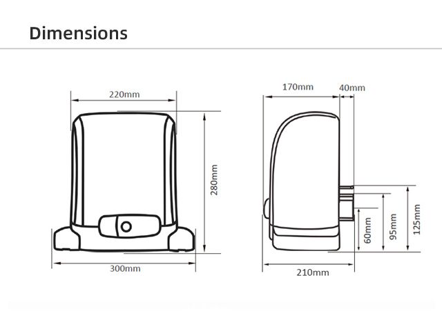 Sliding Gate Opener Q8 For 800kg Sliding Gate AAVAQ