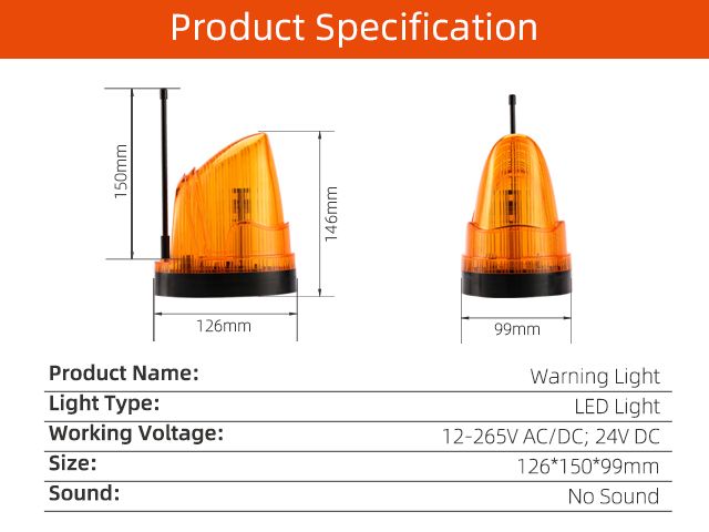 Warning Light AAVAQ Door And Gate Automation