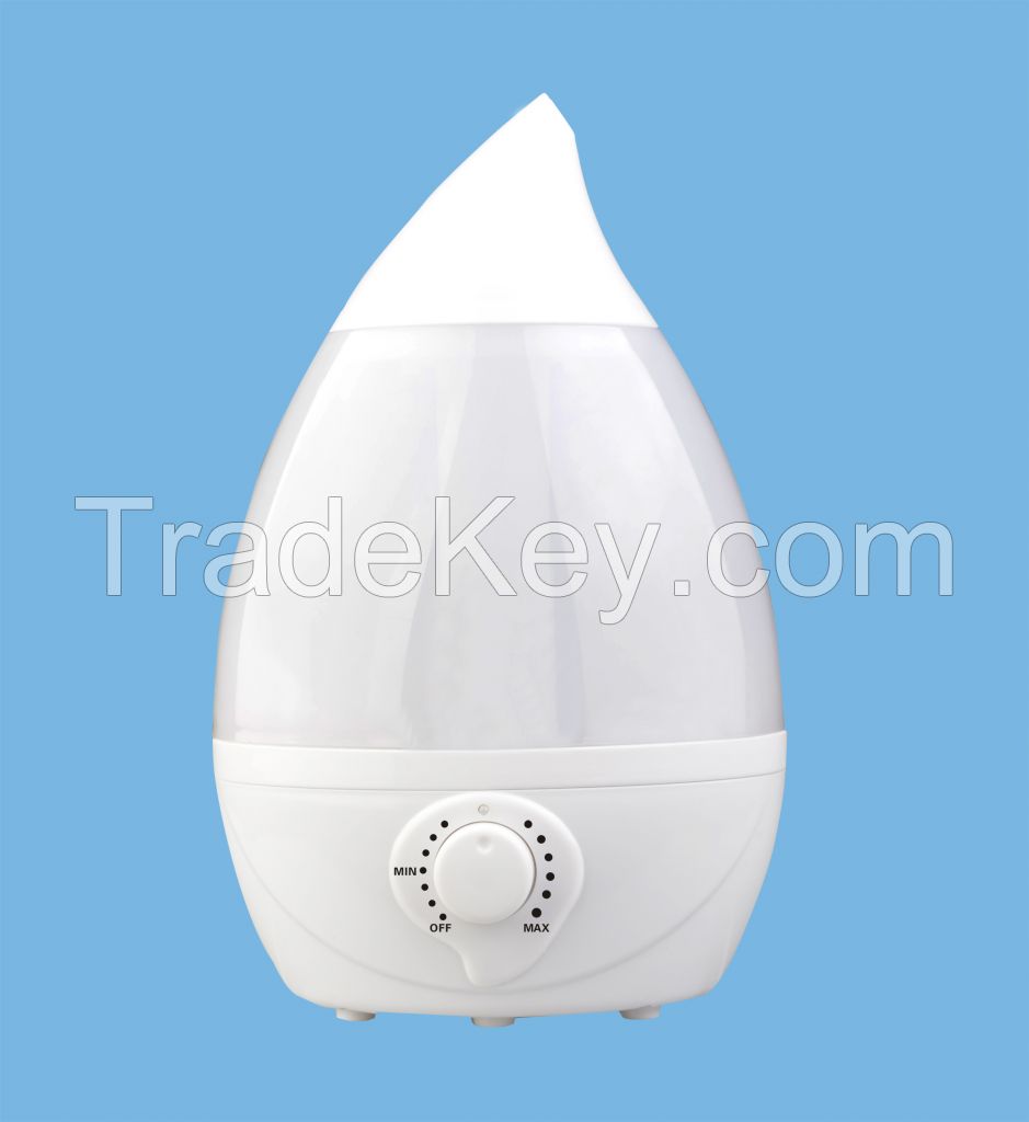 classical water drop humidifier, 1.6L capacity and low price