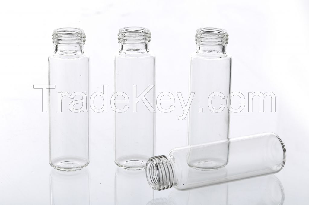 20mm Headspace crimp top 20mL clear vials flat bottom Borosilicate