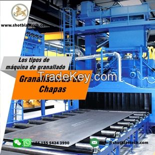 roller conveyor shot blasting machine