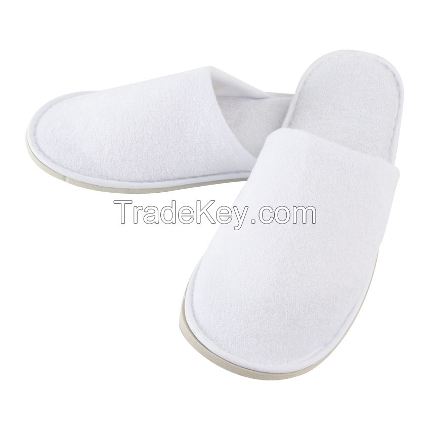 China Manufacturer Terry Cloth Fabric Disposable Slippers for Hotel