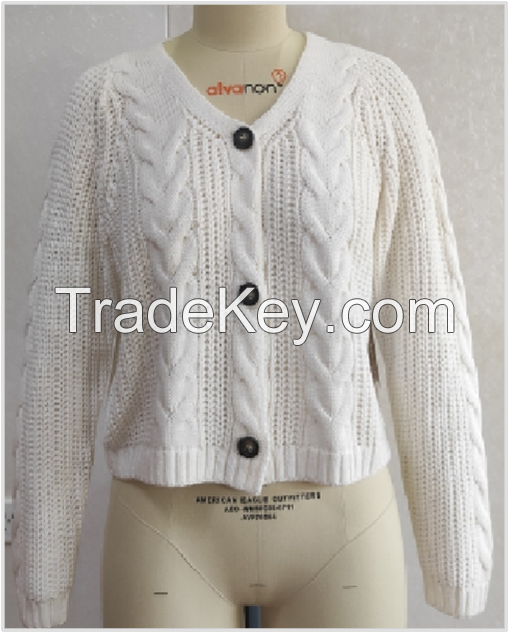 Women&#039;s knitted sweater cardigan