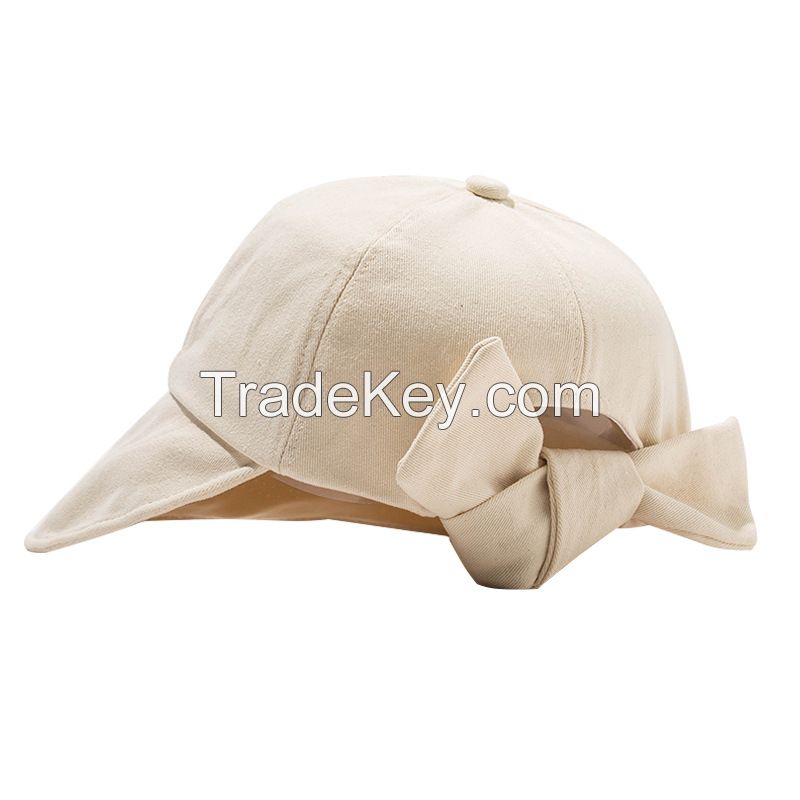 Landfond accessory Fashion Lady cotton canvas fabic bowknot cap