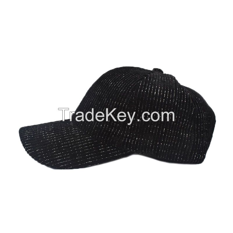 Landfond accessory Lady thin corduroy fabic lurex sport cap