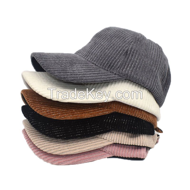 Landfond accessory Lady thin corduroy fabic lurex sport cap