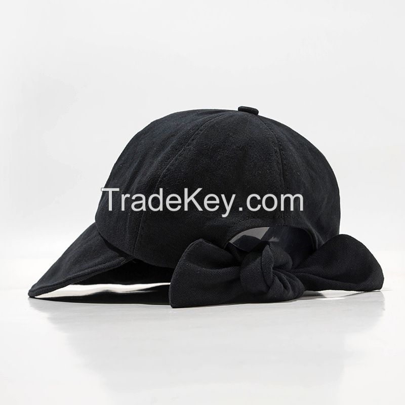 Landfond accessory Fashion Lady cotton canvas fabic bowknot cap