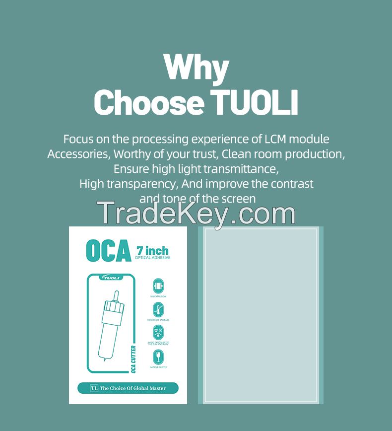 TUOLI 7 Inch Oca Optical Adhesive Oca Cut Film