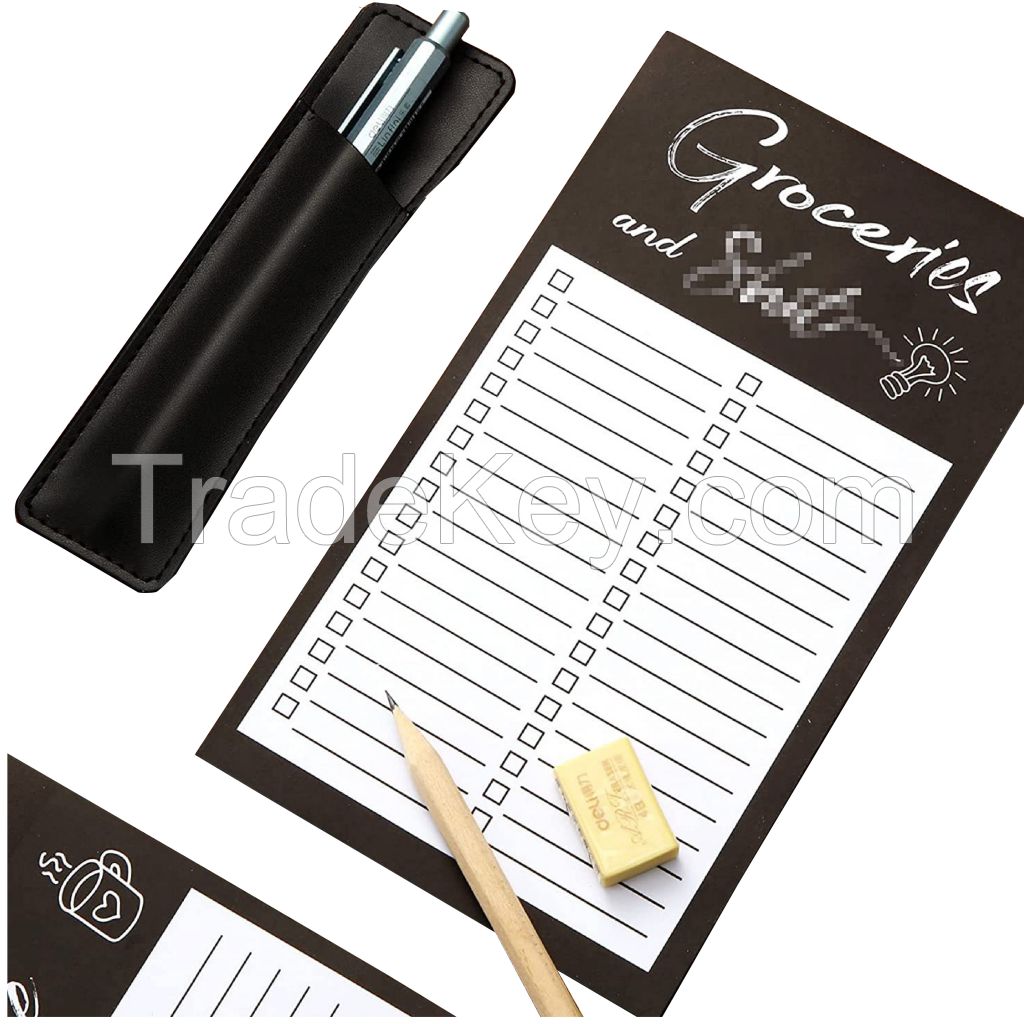 Household Schedule Planner Refrigerator Notebook Magnetic Notepad with Pen