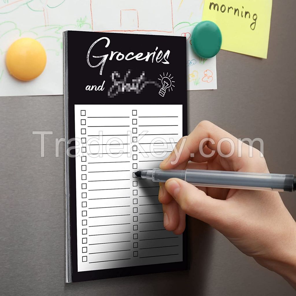 Household Schedule Planner Refrigerator Notebook Magnetic Notepad with Pen