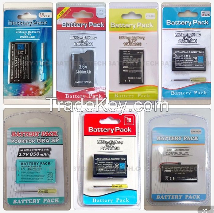 Rechargeable 3.7V Li-ion Battery Pack for Game players