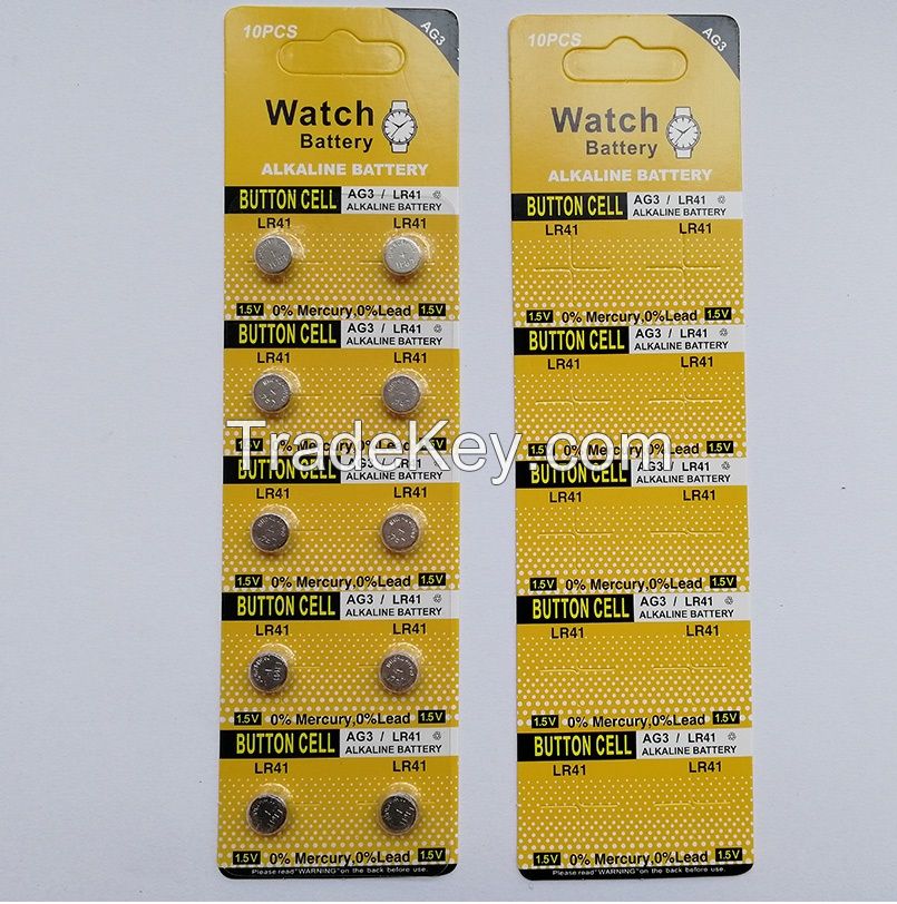 AG3 LR41 1.5V Alkaline Button Cell Battery