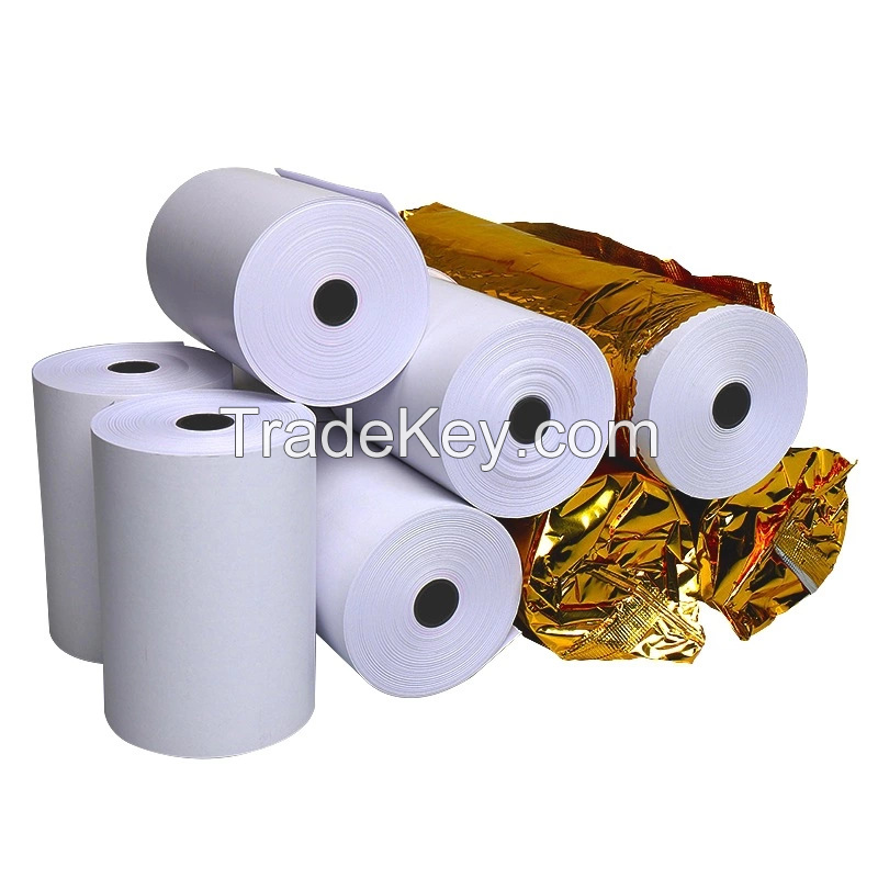 thermal paper 57mm, 80mm, 210mm/A4, self adhesive label 57mm, 100mm, 210mm/A4 for thermal printer