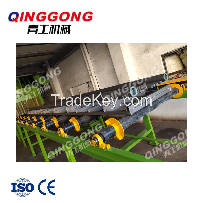 Roller conveyor type shot blasting machine