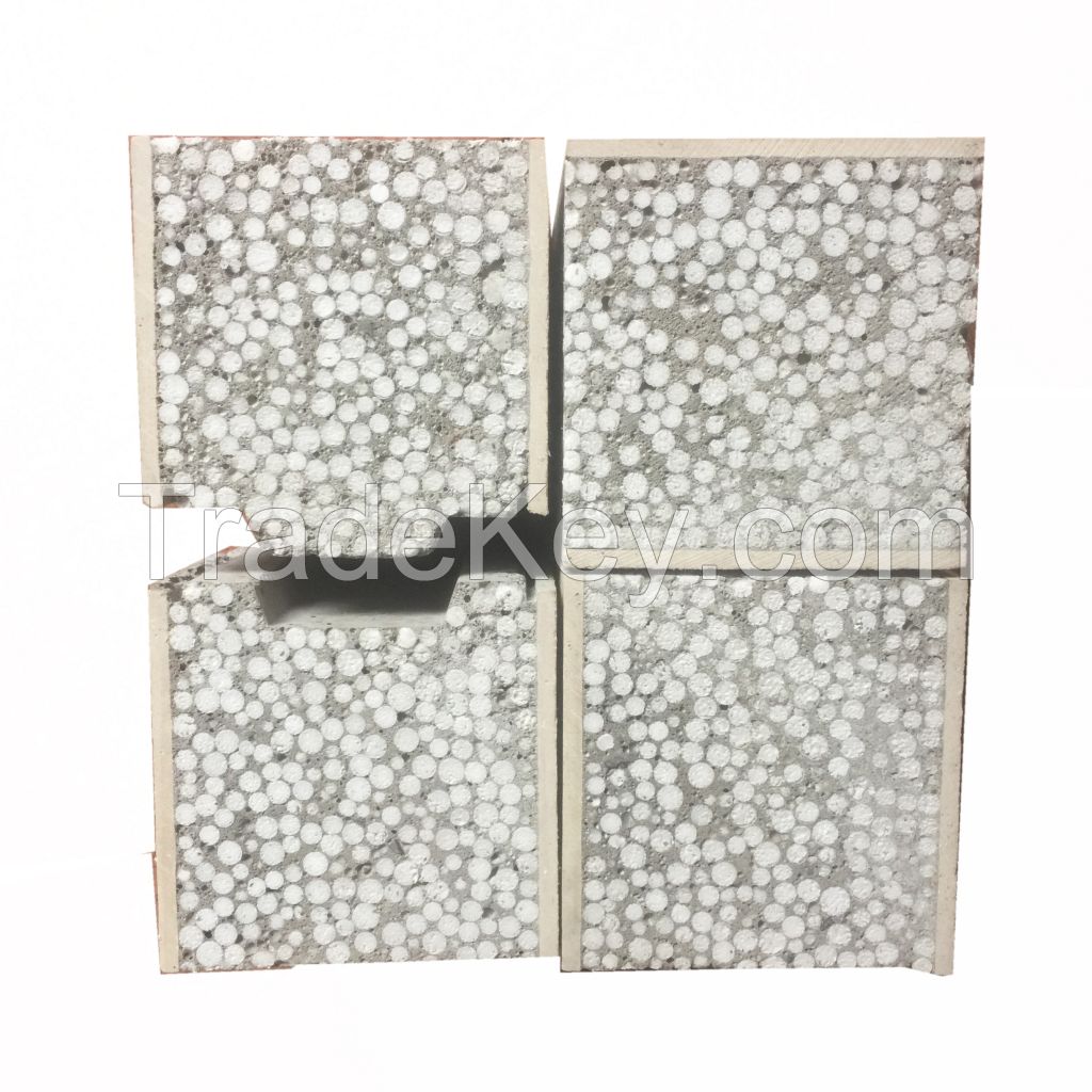 Lightweight Strong Insulation Fiber Cement EPS Sandwich Panel for Building / Making Exterior Wall