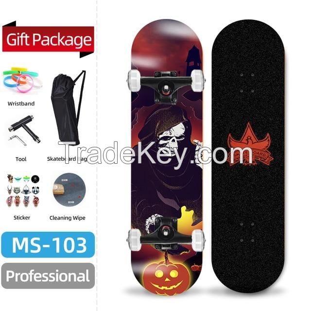 31 Inch Double Rocker Skateboard Freestyle Skaeborades Low Price