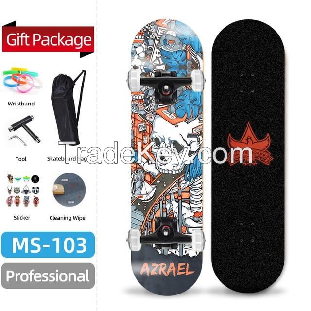 31 Inch Double Rocker Skateboard Freestyle Skaeborades Low Price