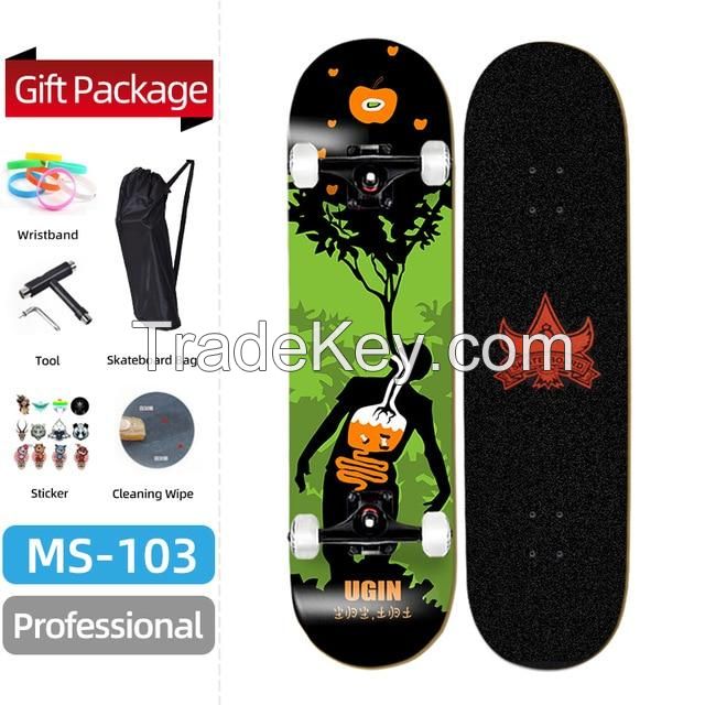 31 Inch Double Rocker Skateboard Freestyle Skaeborades Low Price