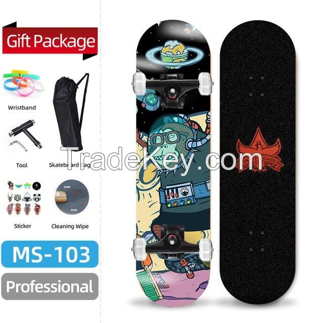 2020 New Design 7ply PU Wheels Cheap Skateboard for Kids Adults in Stock