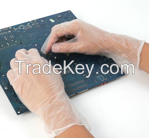 Disposable Clear Powder Free PVC Gloves 100PCS/Box Vinyl Gloves