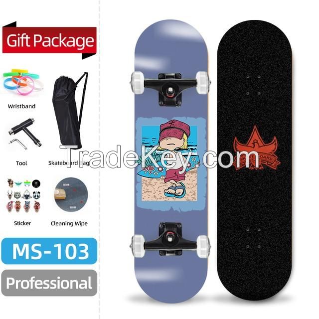 Adult Kick Longboard Cruiser Wood Deck Skate Board Factory Skateboard